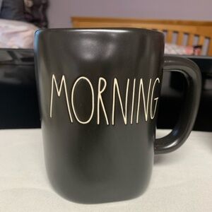 Rae Dunn MORNING Black Mug